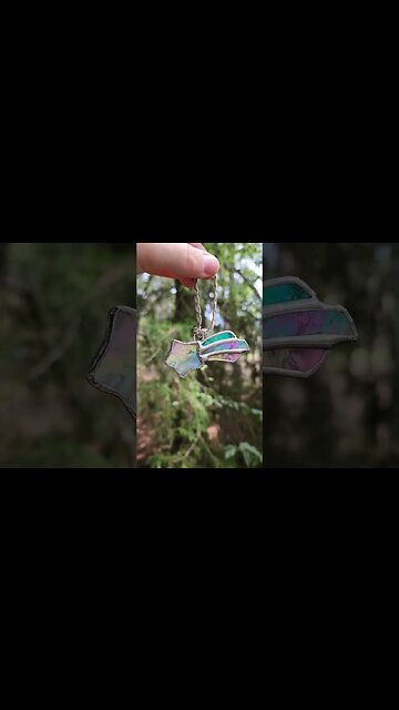 Monthly Patreon suncatchers 🌠 #stainedglass #packaging #smallbusiness #shorts