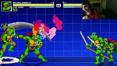 Teenage Mutant Ninja Turtles Characters (Leonardo And Raphael) VS Pinkie Pie In A Battle In MUGEN