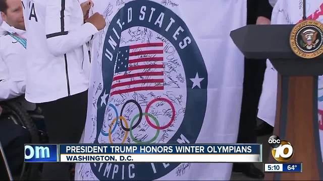 President honors winter Olympians