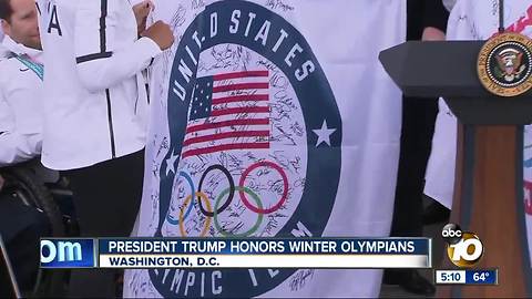 President honors winter Olympians