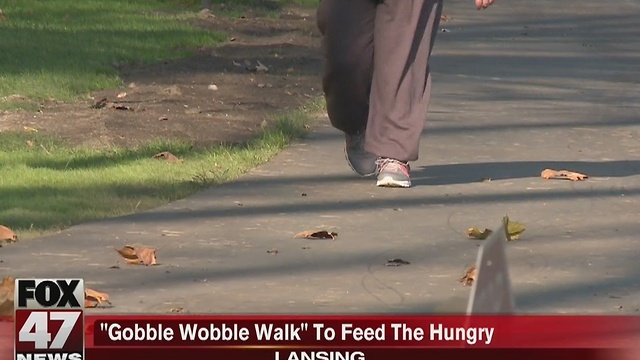 Local man walks to feed the hungry