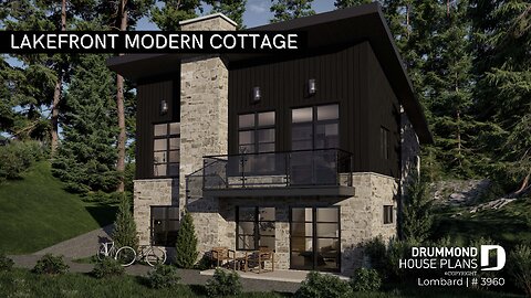 Modern cabin plan by Drummond House Plans (Plan 3960)