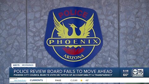 Police review board fails to move ahead