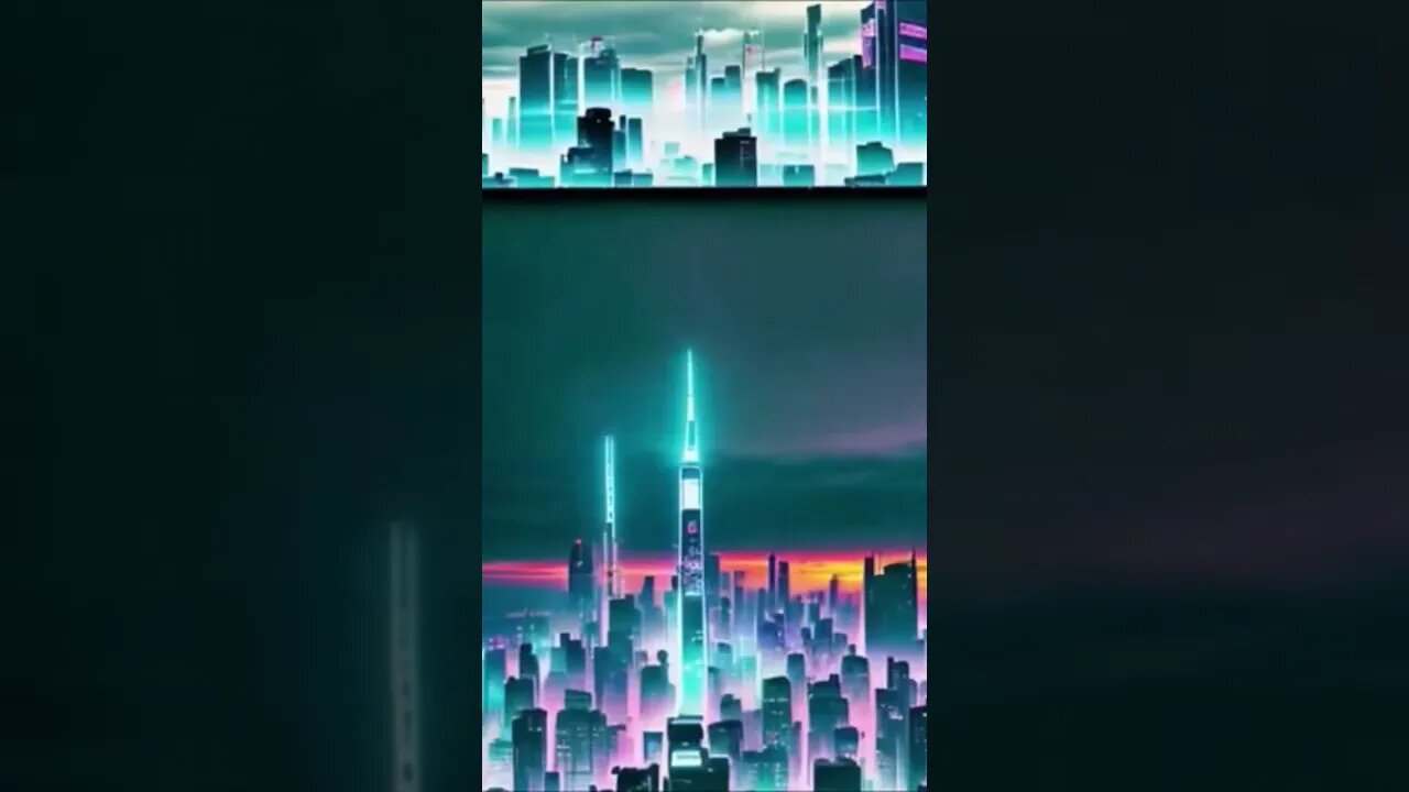 Exploring a Futuristic Cyberpunk City Generated by AI #shorts #viral #share
