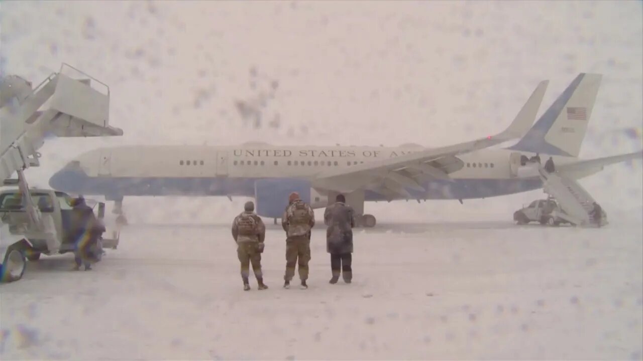 Snowstorm Caused Biden To Remain On Air Force One For 30 Minutes