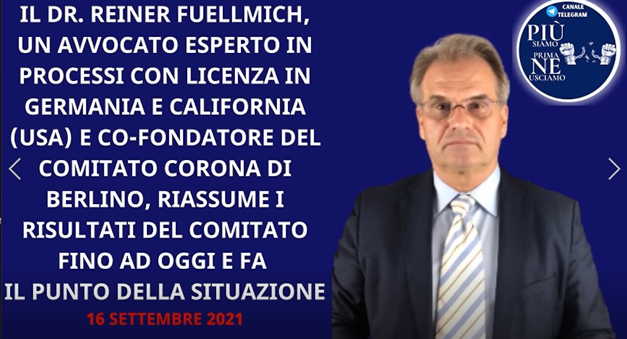 Avv. Reiner Fuellmich Aggiornamento che copre la storia della presunta pandemia