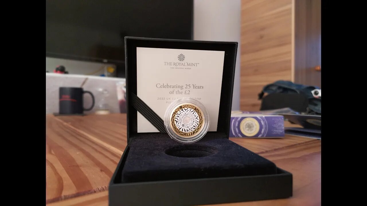 Celebrating 25 Years of the £2 2022 UK £2 Silver Proof Piedfort Coin, Limited Edition 1,425