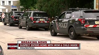 hit-and-run suspect flees police and runs into a Wauwatosa home with a mother and child inside