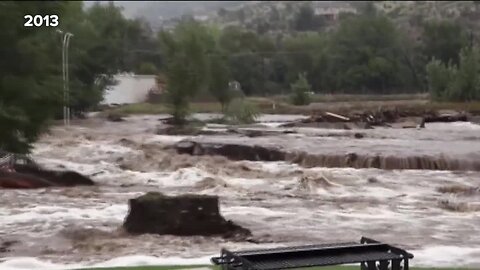 Impacts of flood prevention work near Lyons on display during rainy weather