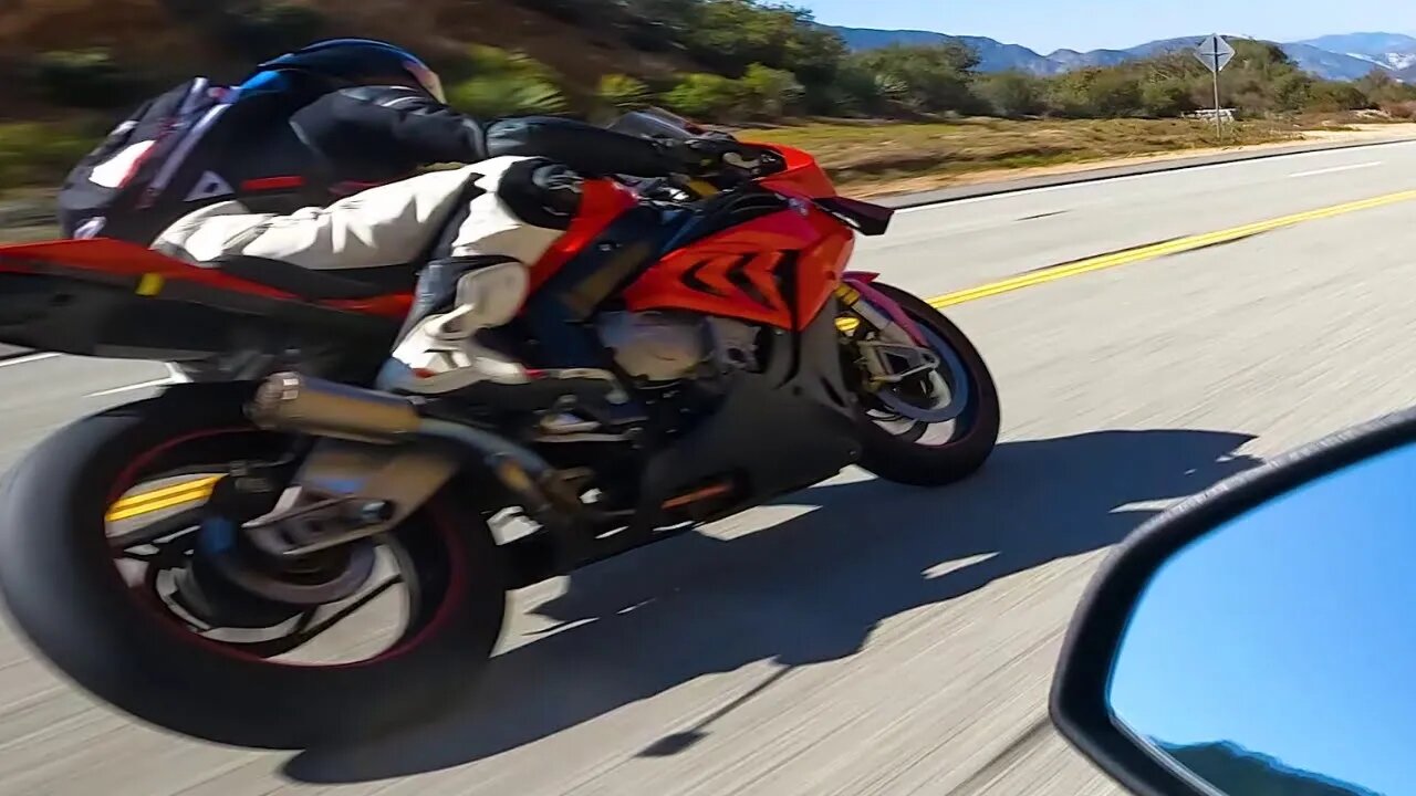 Motorcycle Racing in a Crowded Canyon *INTENSE*