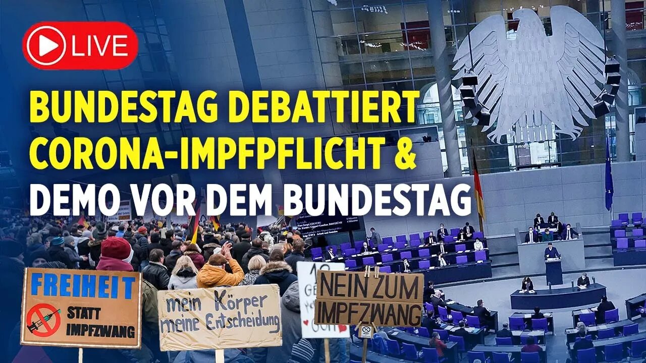 Live: Erste Bundestagsdebatte zur Corona-Impfpflicht & Demo vor dem Bundestag