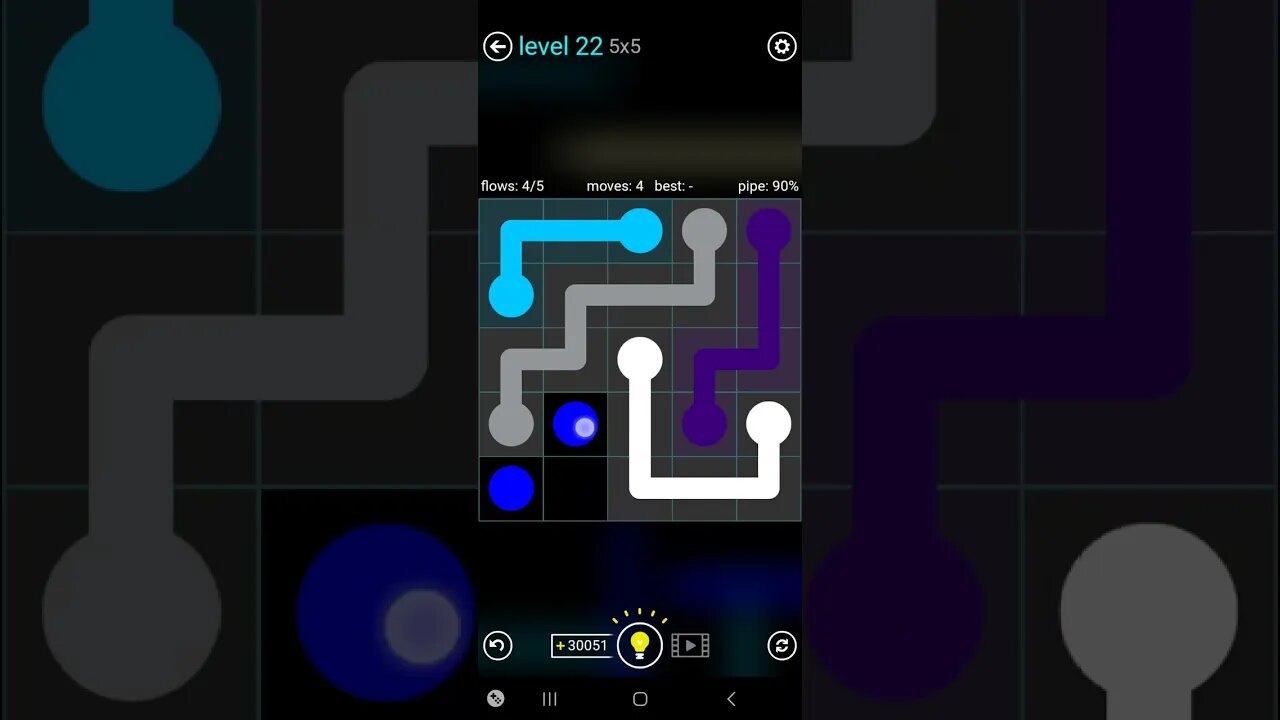 flow free: blue pack 5x5 levels 17-30-3 6x6 grids