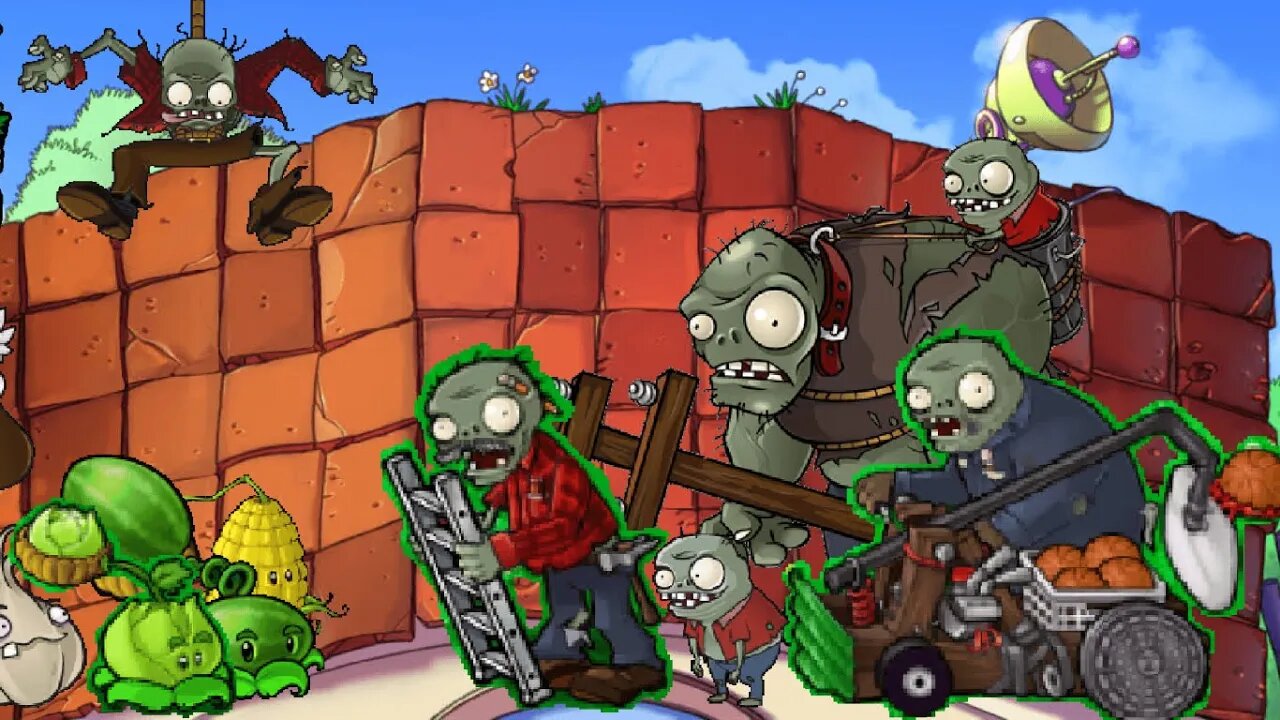 Plants Vs Zombies Roof Level 1 (One)