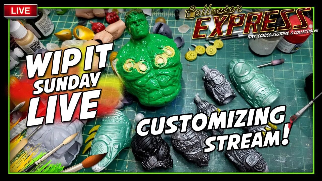 Customizing Action Figures - WIP IT Sunday Live - Episode #52 - Painting, Sculpting, and More!