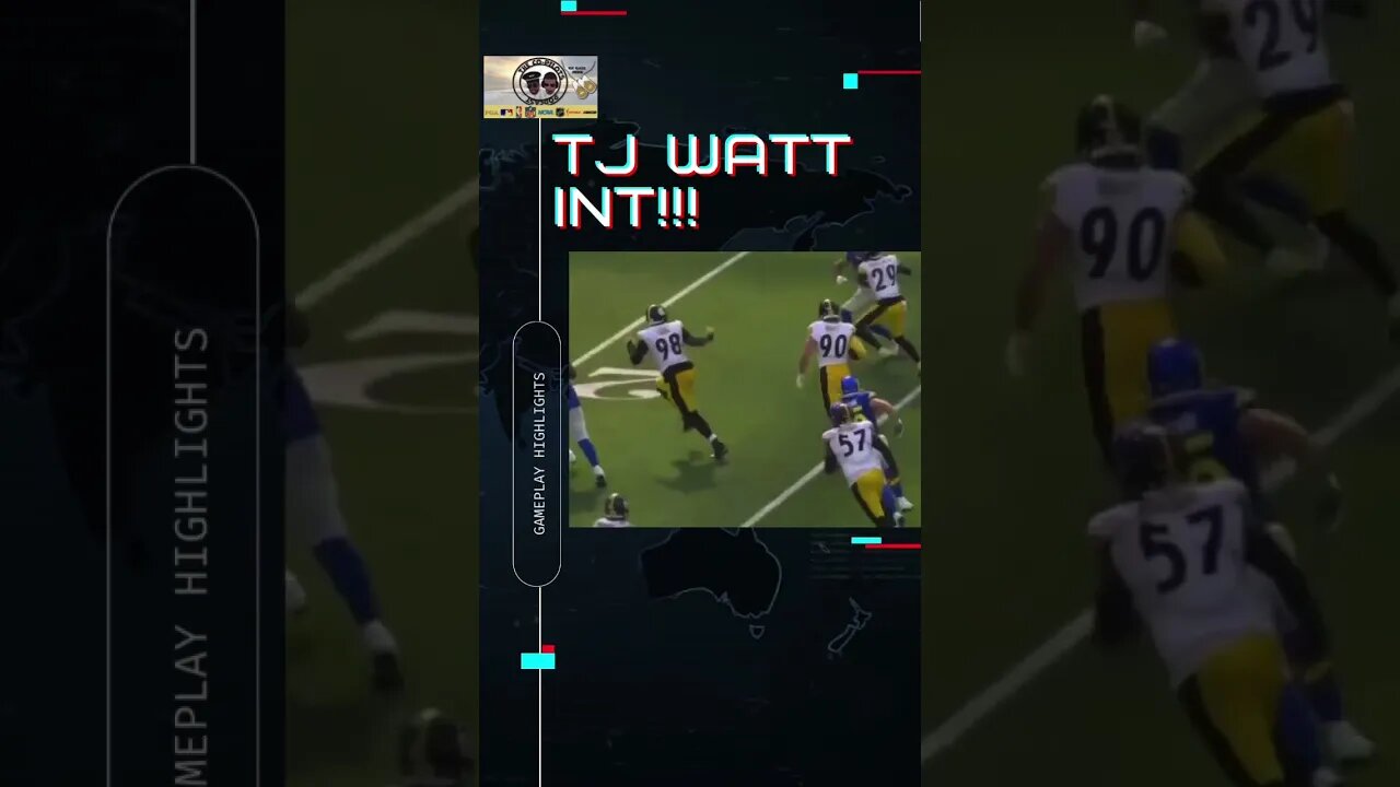 TJ Watt INT!! #interception #tjwatt #steelers #week7 #lax #rams