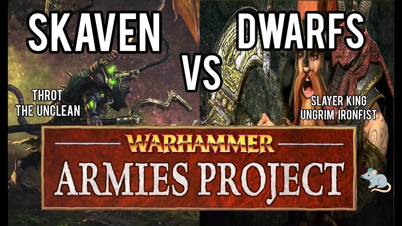 Warhammer Fantasy Battle Report DWARFS vs SKAVEN Warhammer Armies Project