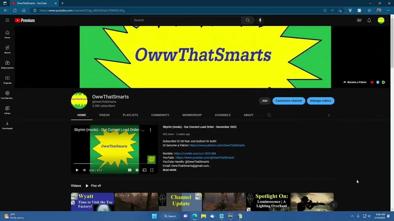Tutorial: My YouTube Channel