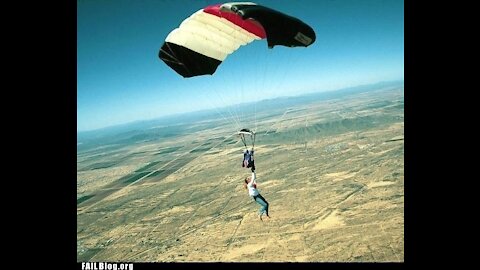 Jumping from a plane Parashoot fail