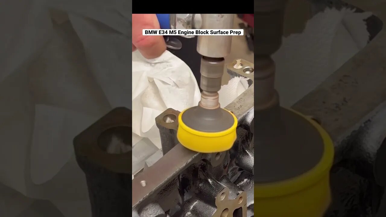 BMW E34 M5 Engine Block Surface Prep #shorts #bmw #cars #automotive #diy #bmwm5 #bmwe34 #restoration
