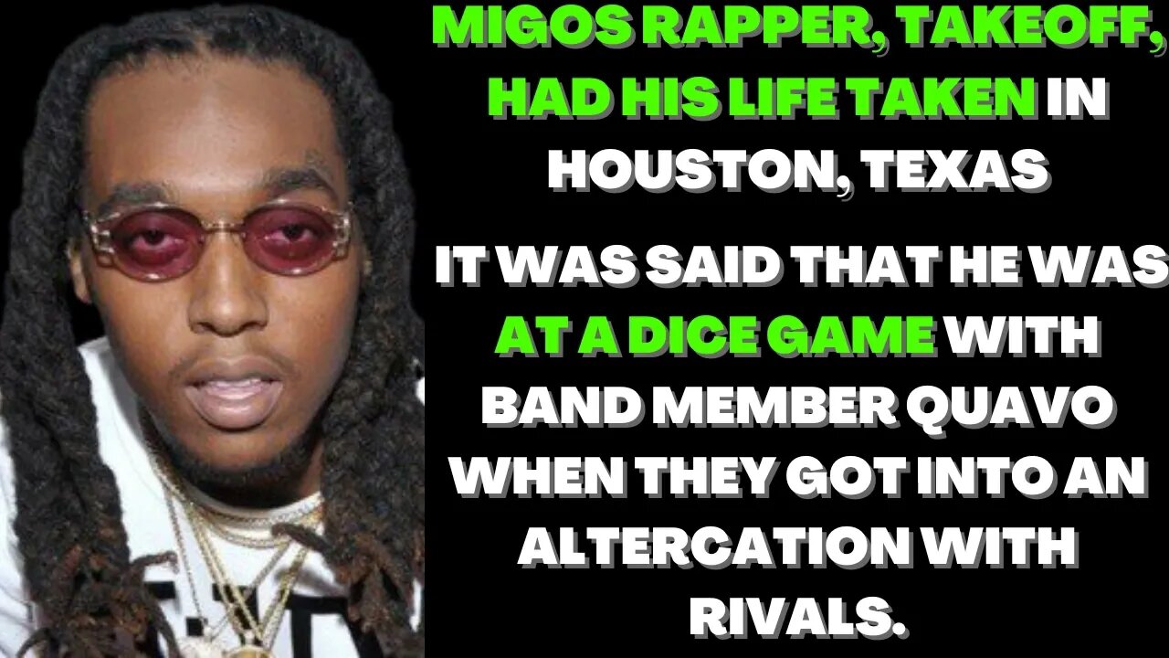 |NEWS| Rapper Takeoff Lost His Life Over A Dice Game At 801 Billiards & Bowling In Houston Texas