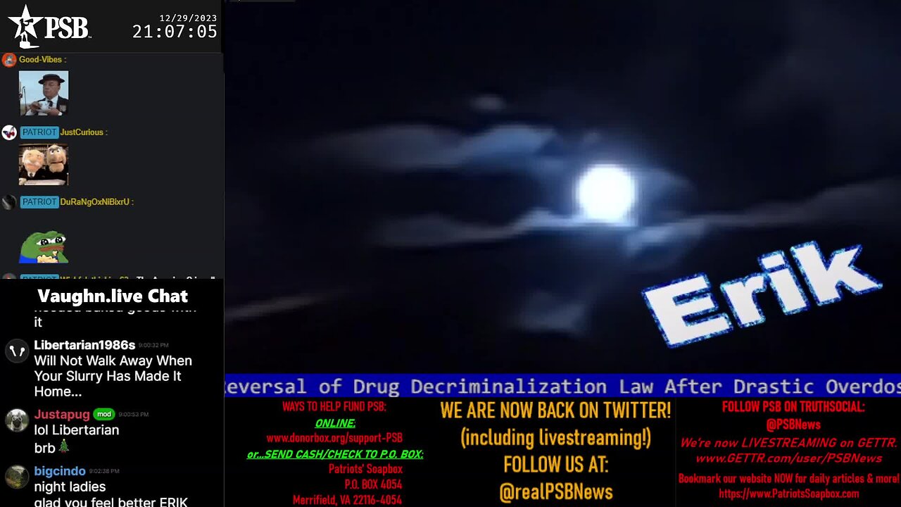 2023-12-29 21:00 EST - Echo Chamber of Truth : with Erik