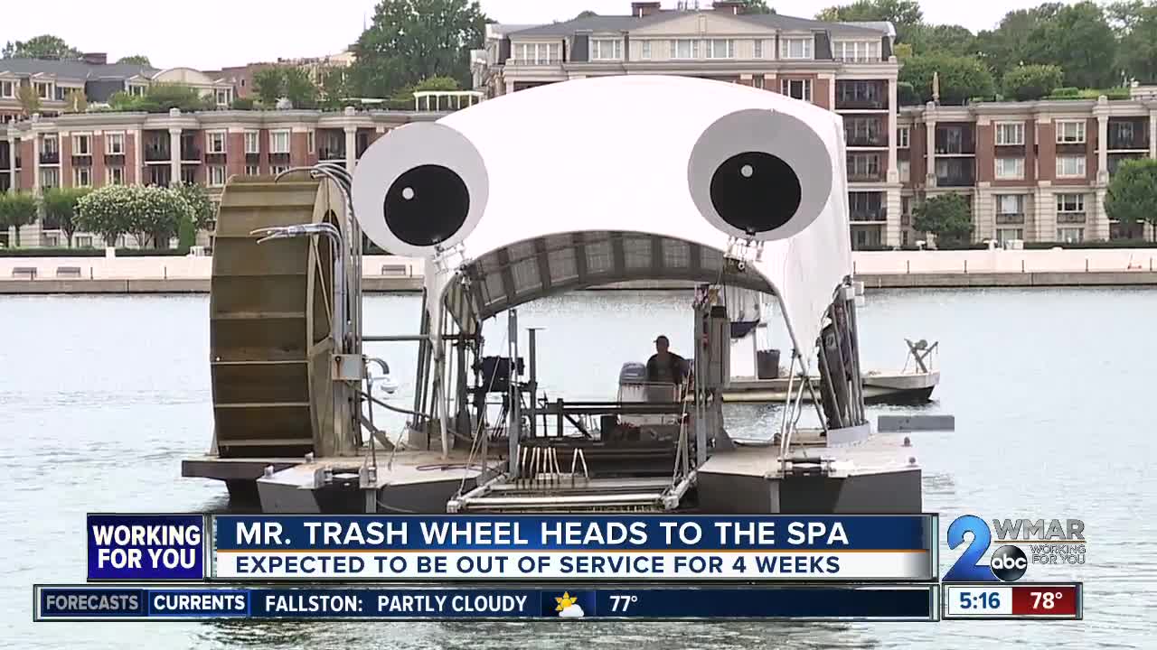 Mr. Trash Wheel heads to the 'spa' to focus on 'self-care'