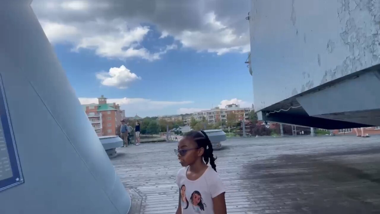 Blasian Babies Sister And Brother Tour Battleship USS Wisconsin (BB-64) In Norfolk, VA With MaMa!