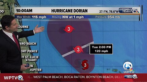 10 a.m. Dorian update for Tuesday