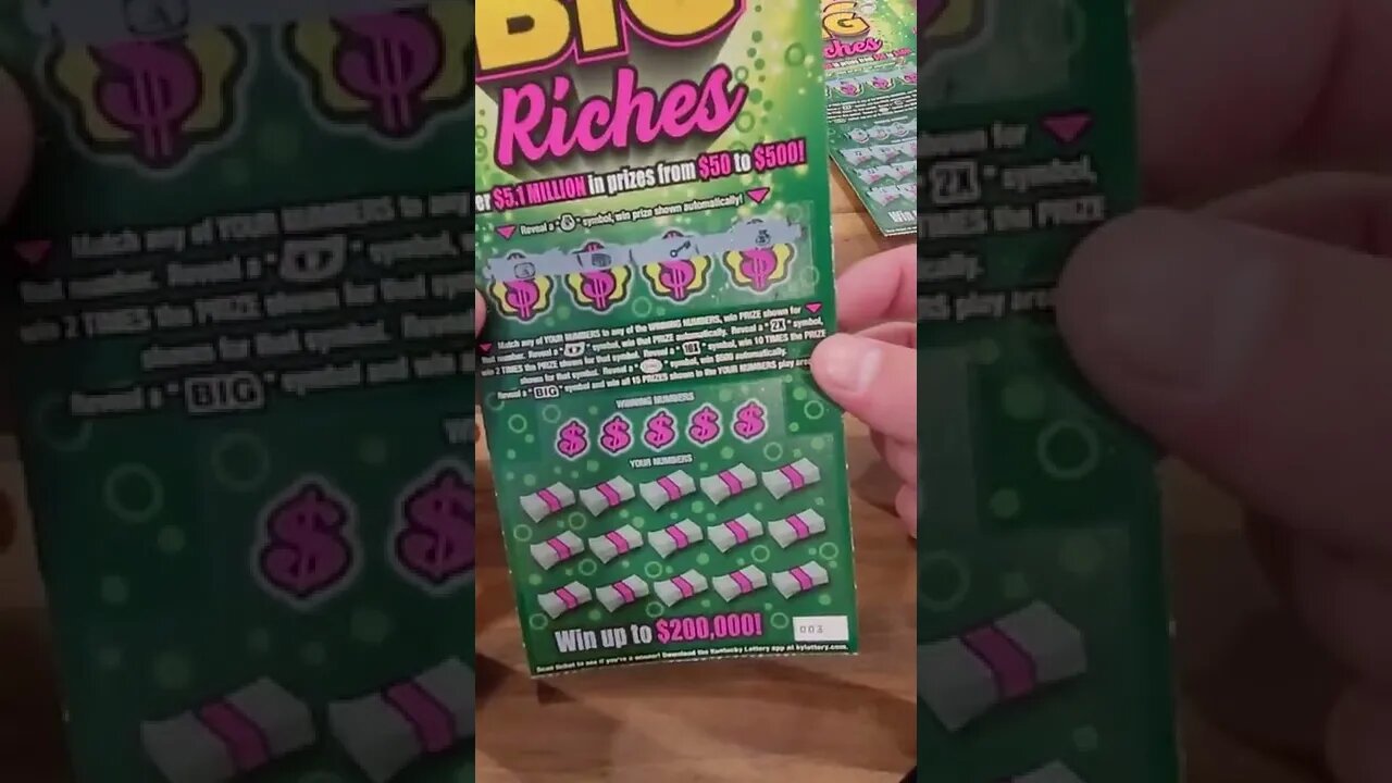 New $10 Lottery Ticket Scratch Off Big Riches!
