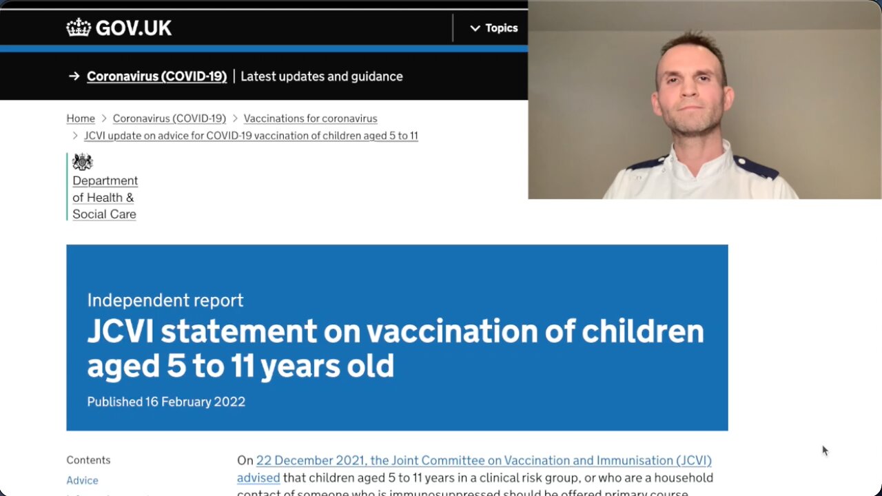 The JCVI does not offer any persuasive reason to vaccinate a child with the covid vaccine