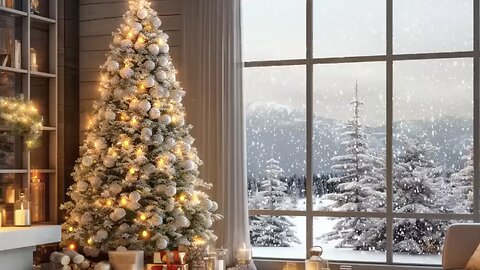 Peaceful Christmas Vibes in Cozy Living Room Enjoy Heavy Forest