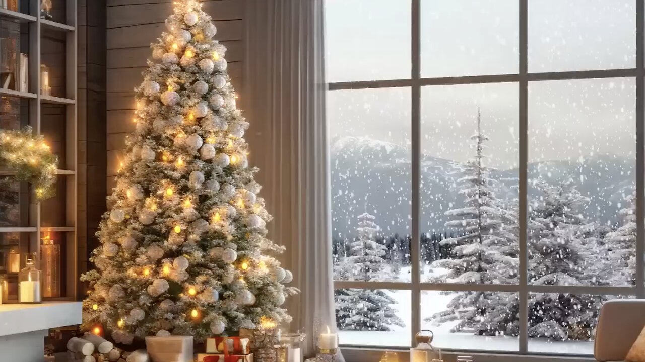 Peaceful Christmas Vibes in Cozy Living Room Enjoy Heavy Forest