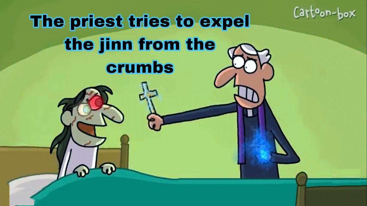 The saint tries to expel the evil spirit from the crumbs and here was the shock