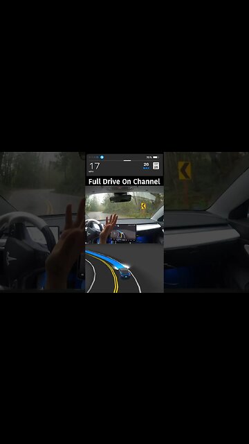 Tesla FSD able to handle corner for first time #teslafsd #teslamodel3 #electricvehicle #fsdbeta
