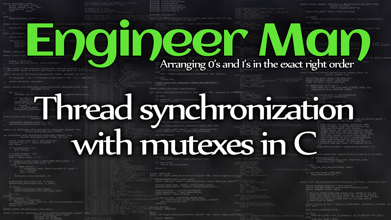 Thread synchronization with mutexes in C