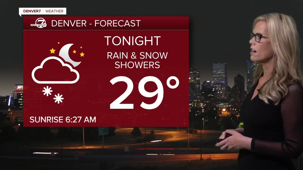 Rain and snow tonight, sunshine Friday