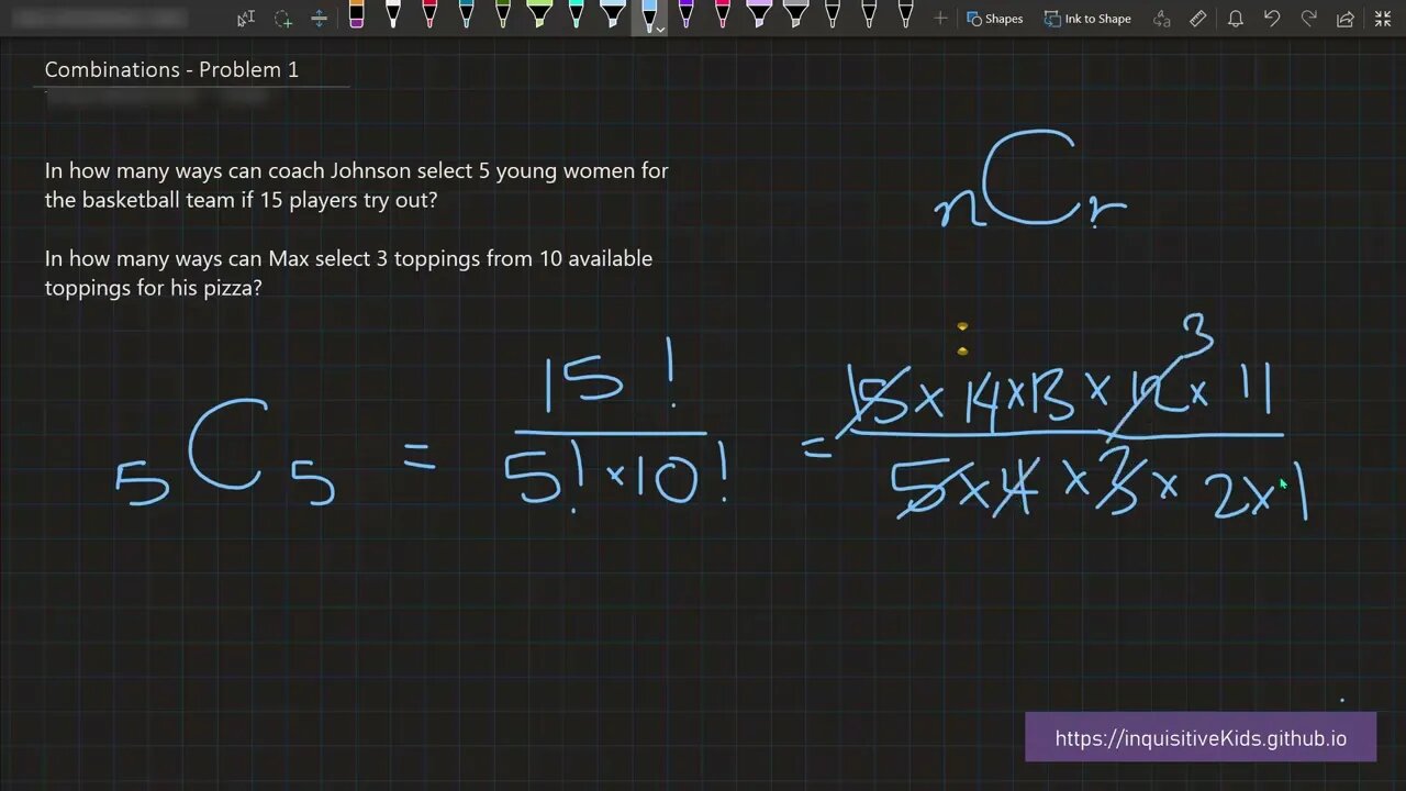 AMC8 Course | Combinations | Problem 1