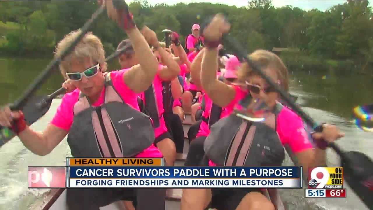 Breast cancer survivors paddle with a purpose