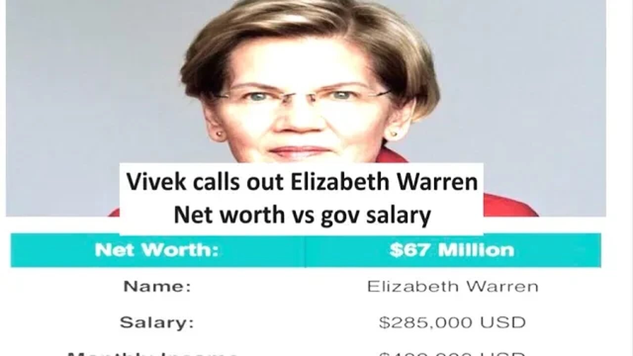 Vivek on Elizbeth Warren net worth goes viral