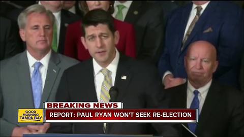 House Speaker Paul Ryan will not seek re-election in November, reports say