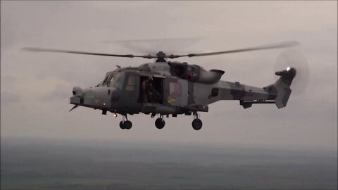 British Army Wildcat Reconnaissance Helicopters on Deployment in Lithuania