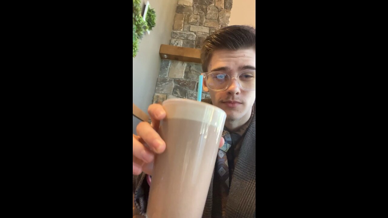 Yung Alone Drinking His Hot Cocoa At Coffee Shop