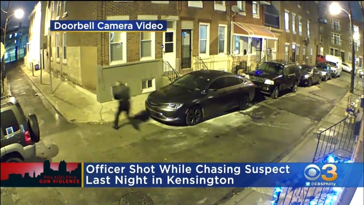 Philly Cop Gets Shot Twice And CONTINUES To Chase Suspect