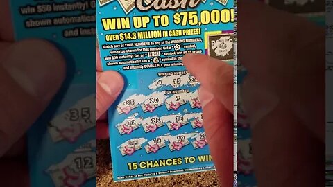 $75,000 LOTTERY TICKET EXTREME CASH SCRATCH OFF!