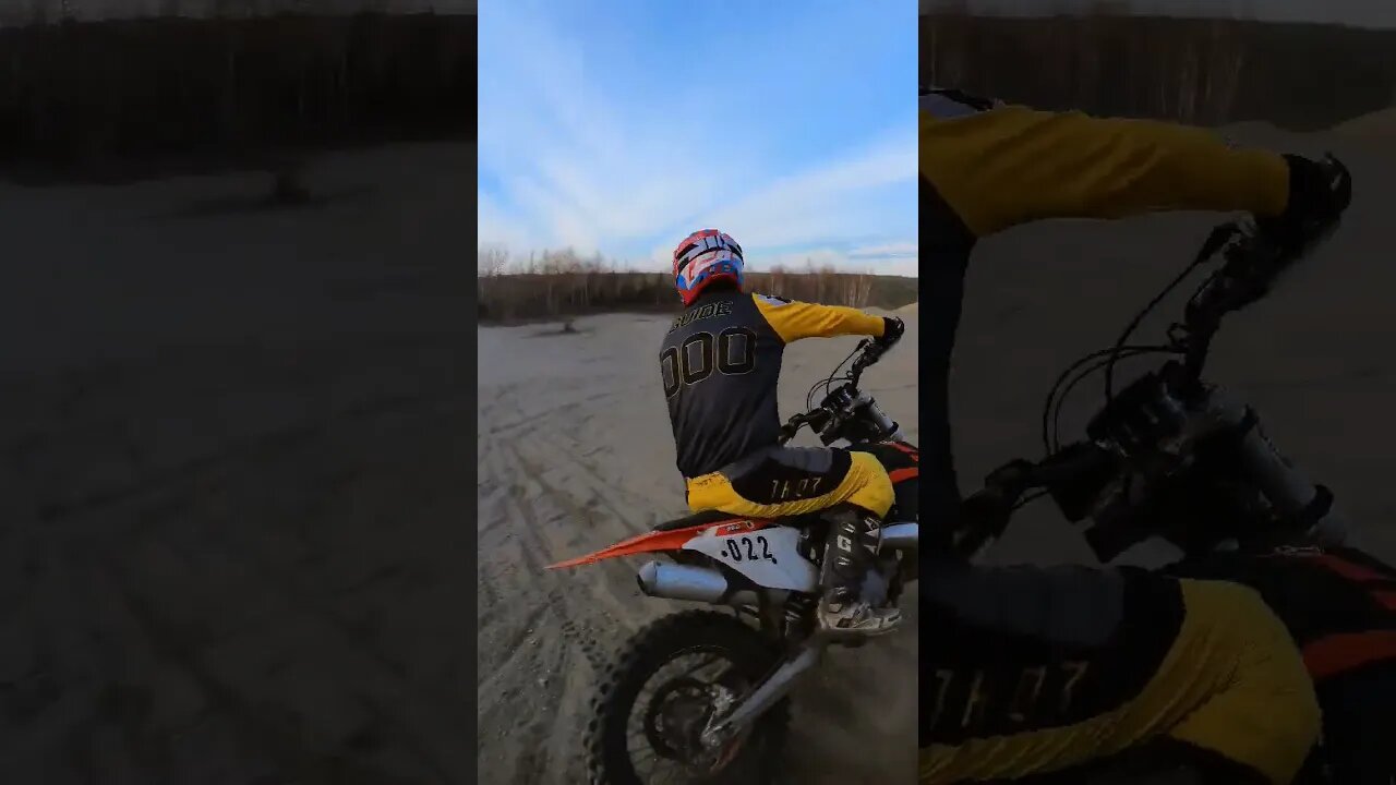 2 stroke vs 4 stroke 🤪🤟 #dirtbike #motocross #ktm #yz250fx #4stroke #2stroke