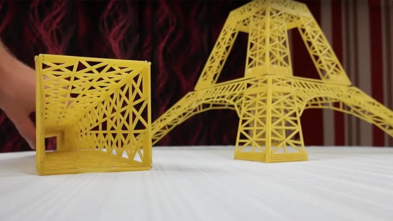 How to Make the Eiffel Tower from Spaghetti Pasta