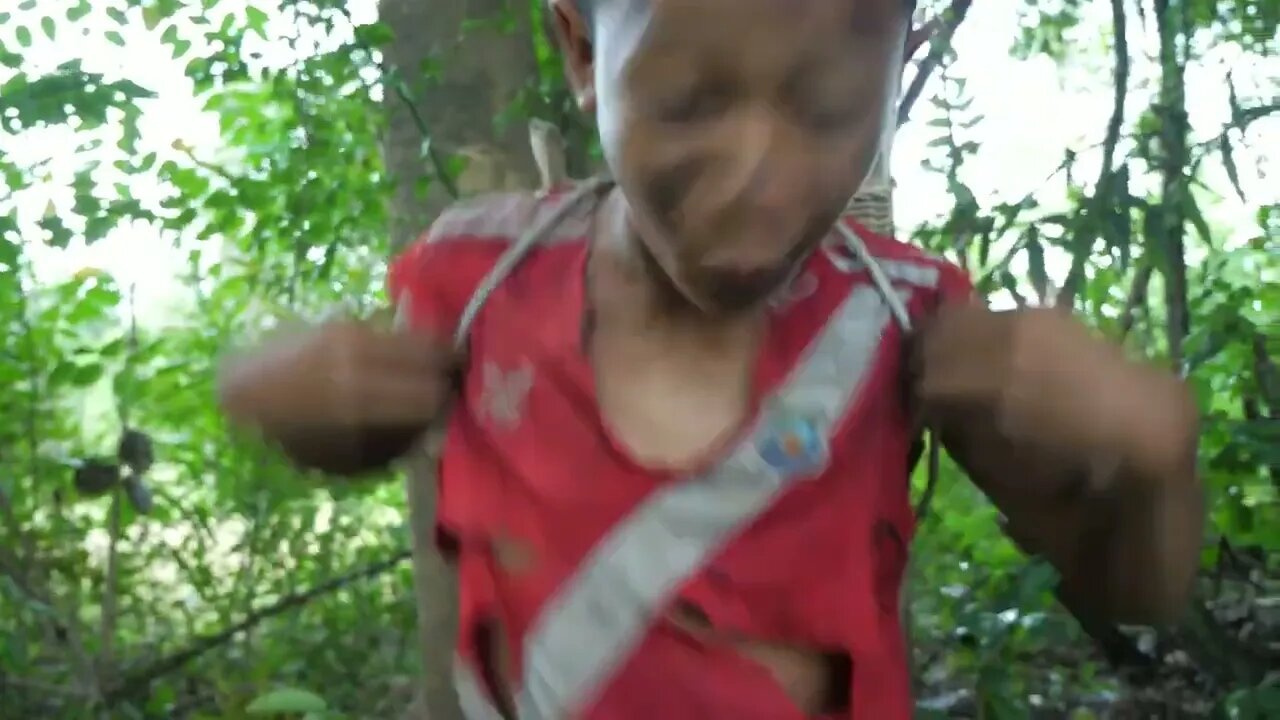 Shrimp eating in jungle, cooking on a rock | Primitive Wildlife-9