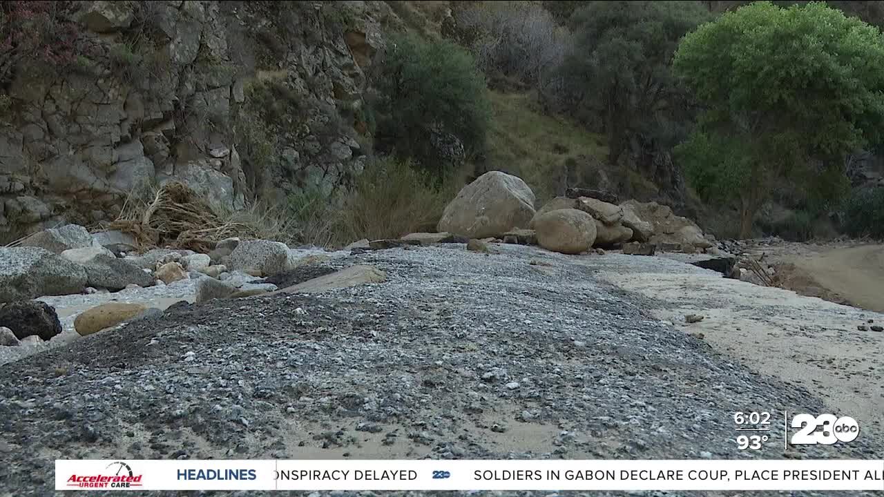 Damage still being assessed to Caliente Creek Road