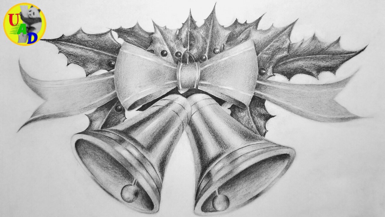 Christmas Bells Pencil Drawing