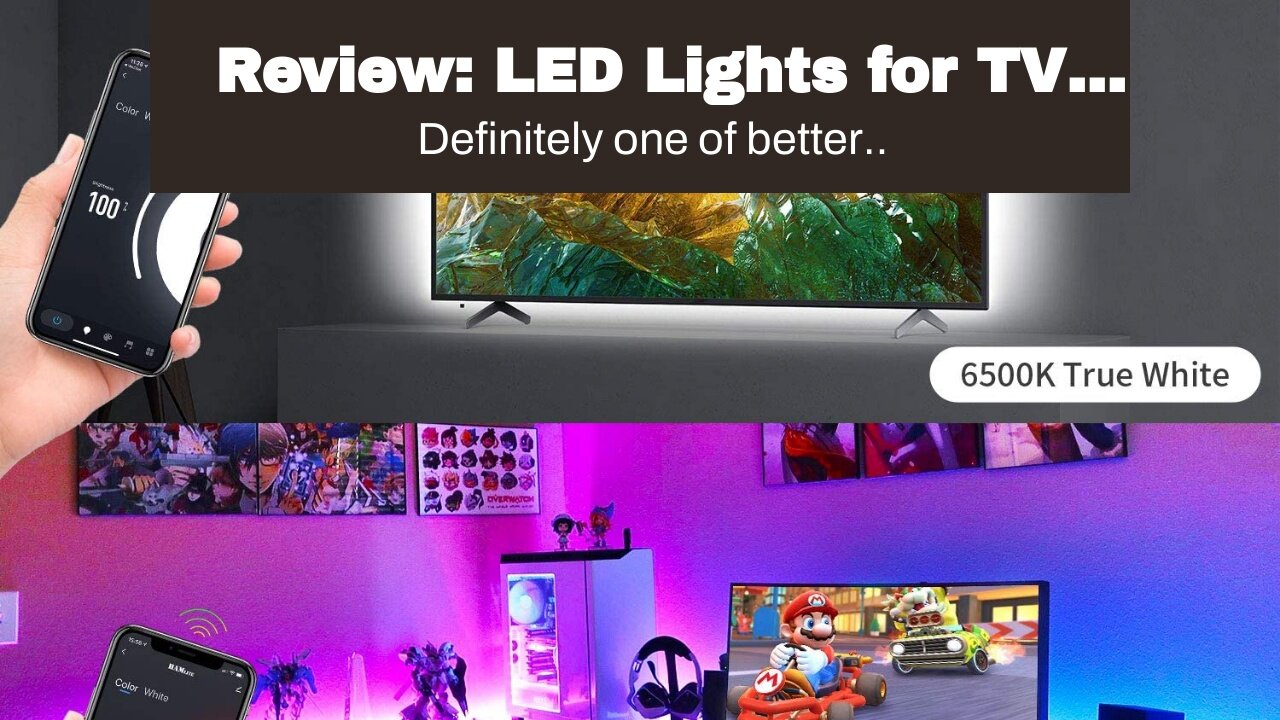 Review: LED Lights for TV Backlight 65 Inch TV, USB WiFi Smart LED Strip Light Music Sync Compa...